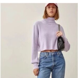 Reformation Luisa Turtleneck 100% Cashmere